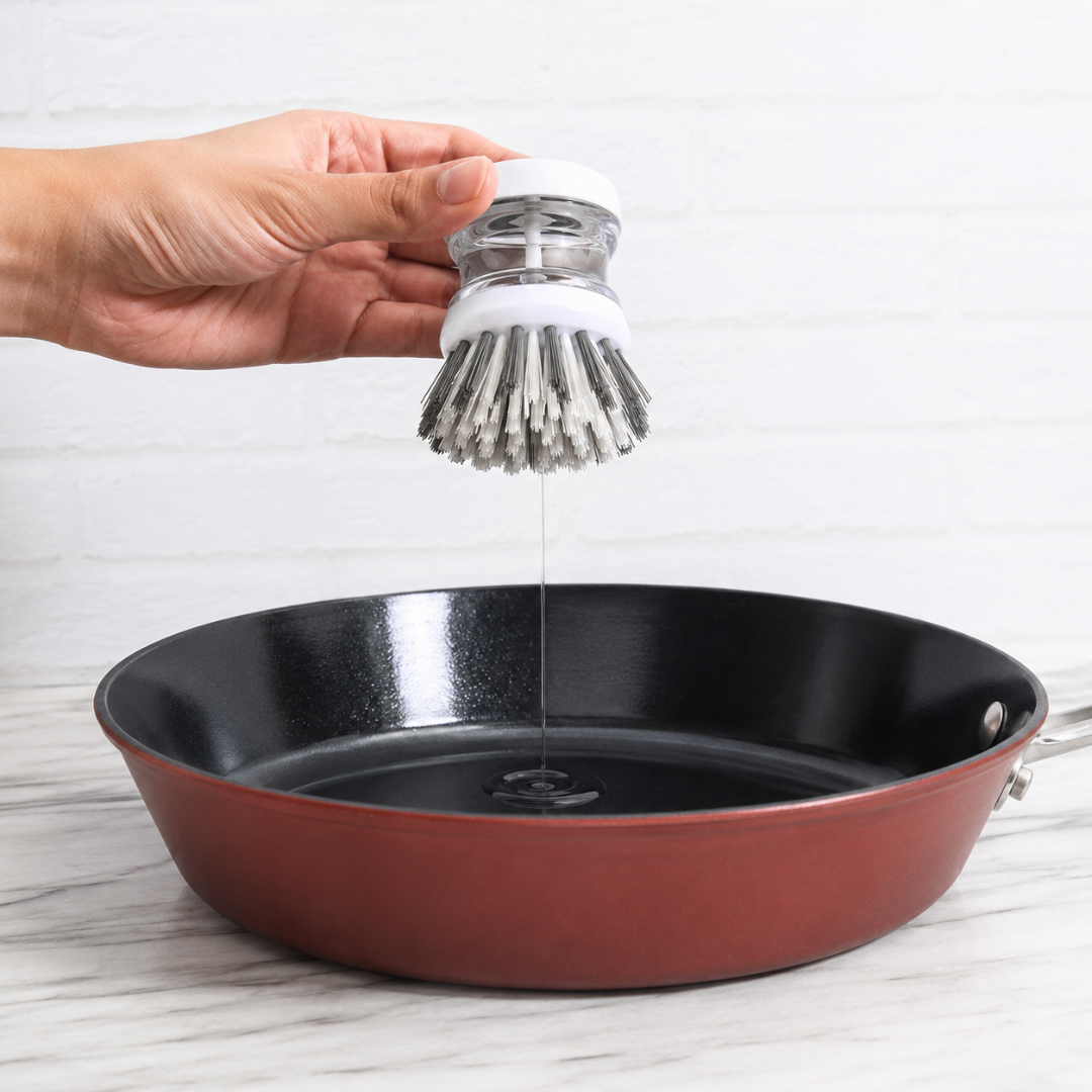 Cepillo Dispensador de Jabón Aura - Gris Neutro