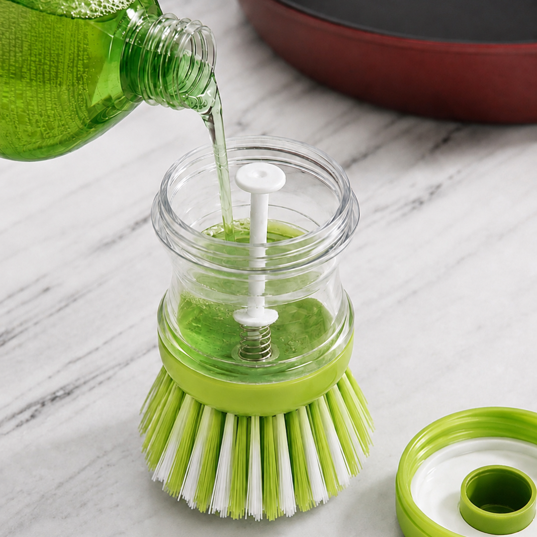 Cepillo Dispensador de Jabón Aura - Verde Lima