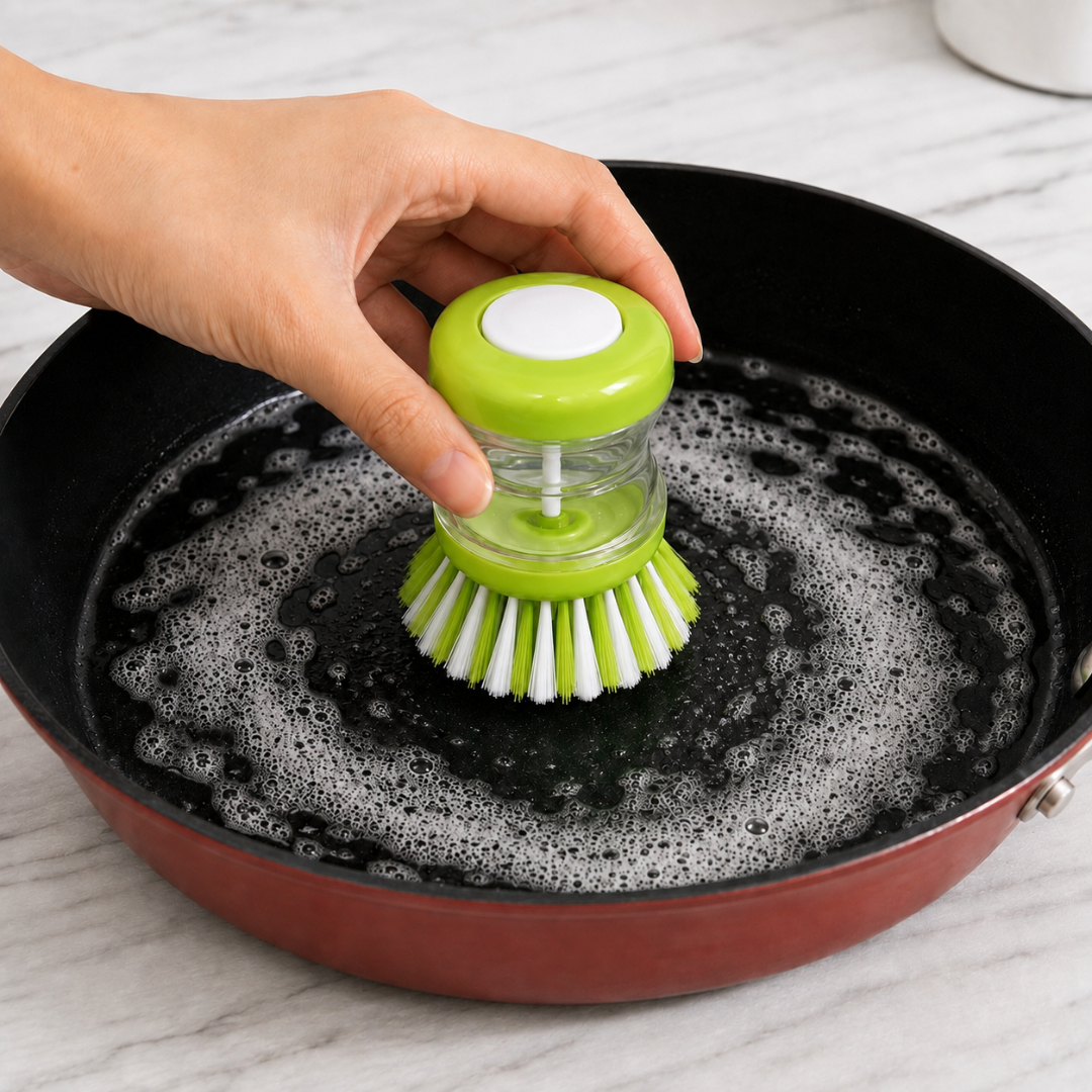Cepillo Dispensador de Jabón Aura - Verde Lima