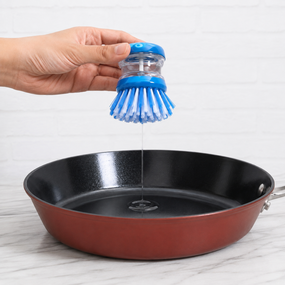 Cepillo Dispensador de Jabón Aura - Azul menta