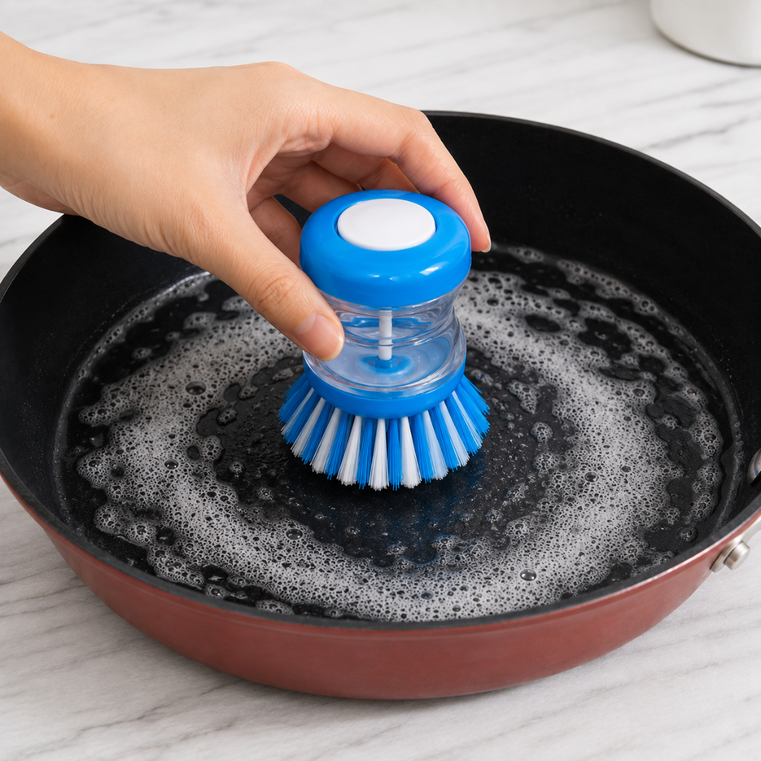 Cepillo Dispensador de Jabón Aura - Azul menta